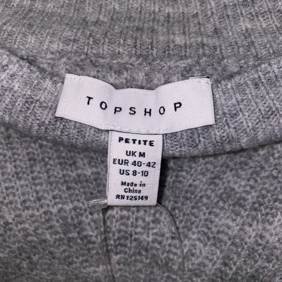 TOP SHOP CROP SWEATER SIZE PETITE 8-10 - Picture 2 of 5